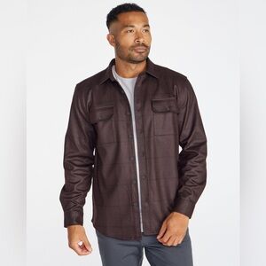 BYLT Premium Basics Coastal Overshirt - Windowpane Plum